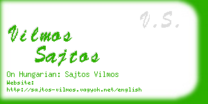 vilmos sajtos business card